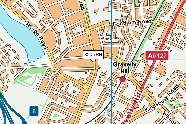 B23 7RH map - OS VectorMap District (Ordnance Survey)