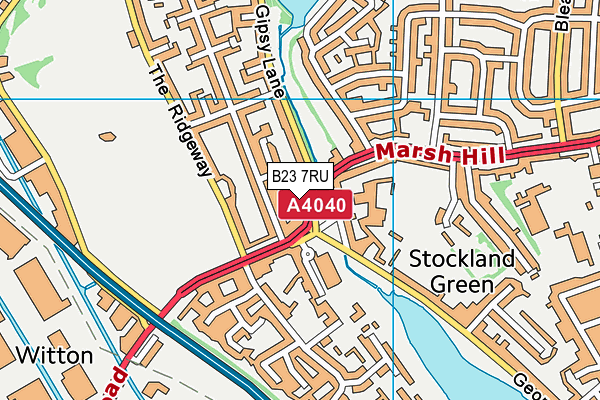 B23 7RU map - OS VectorMap District (Ordnance Survey)