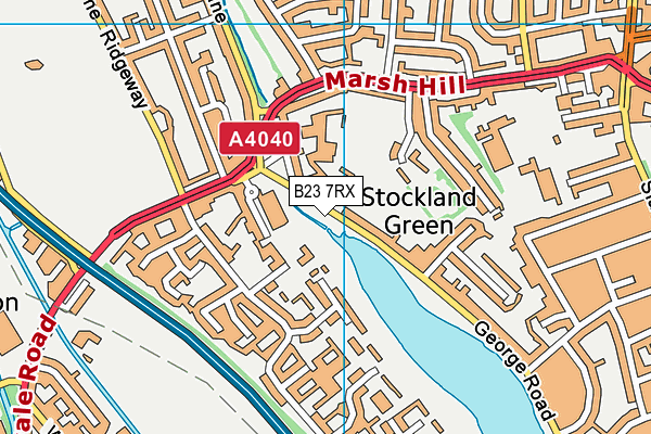 B23 7RX map - OS VectorMap District (Ordnance Survey)