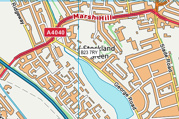 B23 7RY map - OS VectorMap District (Ordnance Survey)