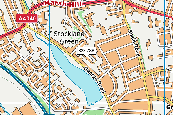 B23 7SB map - OS VectorMap District (Ordnance Survey)