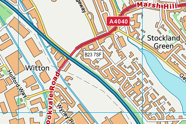 B23 7SF map - OS VectorMap District (Ordnance Survey)