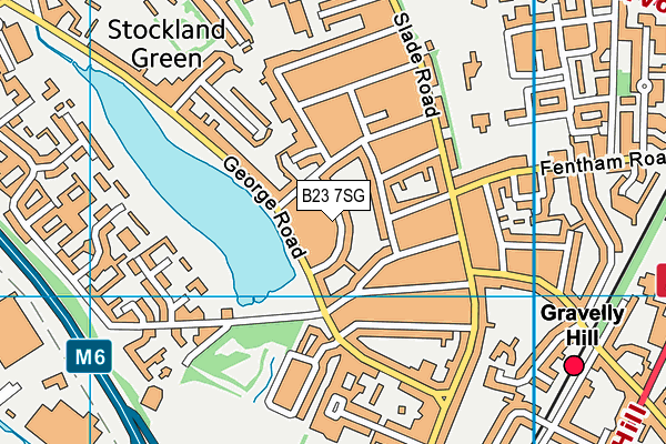 B23 7SG map - OS VectorMap District (Ordnance Survey)