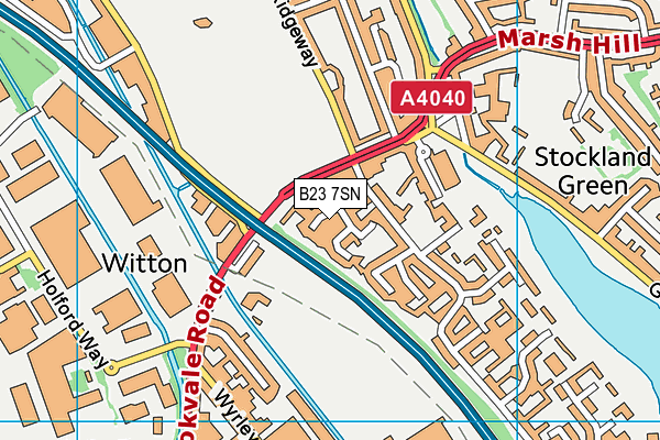 B23 7SN map - OS VectorMap District (Ordnance Survey)