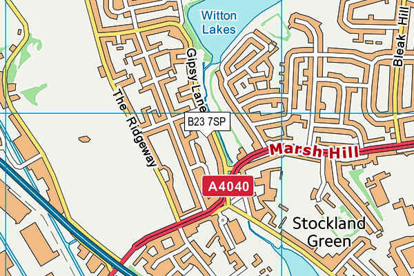 B23 7SP map - OS VectorMap District (Ordnance Survey)