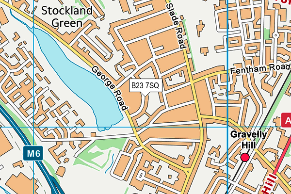 B23 7SQ map - OS VectorMap District (Ordnance Survey)