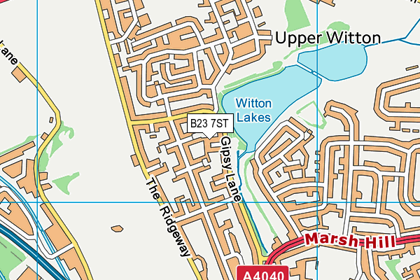 B23 7ST map - OS VectorMap District (Ordnance Survey)