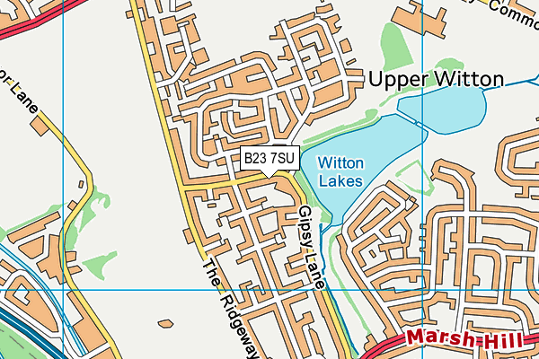 B23 7SU map - OS VectorMap District (Ordnance Survey)