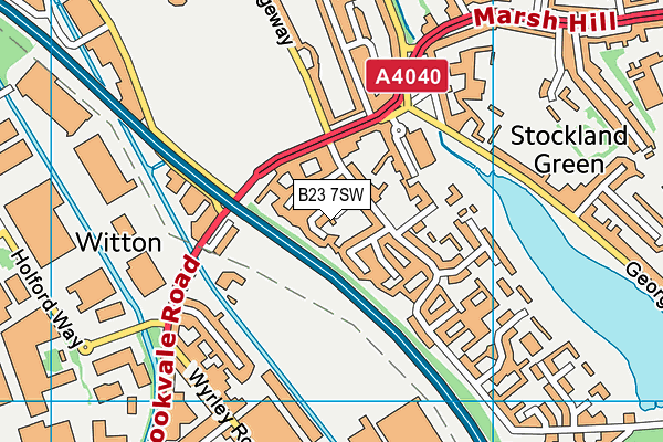 B23 7SW map - OS VectorMap District (Ordnance Survey)