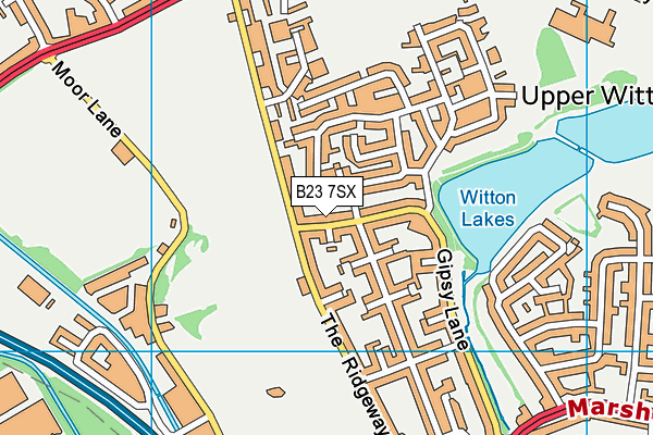 B23 7SX map - OS VectorMap District (Ordnance Survey)