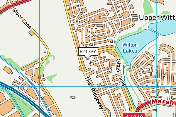 B23 7SY map - OS VectorMap District (Ordnance Survey)