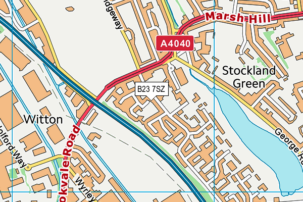 B23 7SZ map - OS VectorMap District (Ordnance Survey)