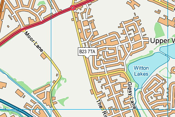 B23 7TA map - OS VectorMap District (Ordnance Survey)