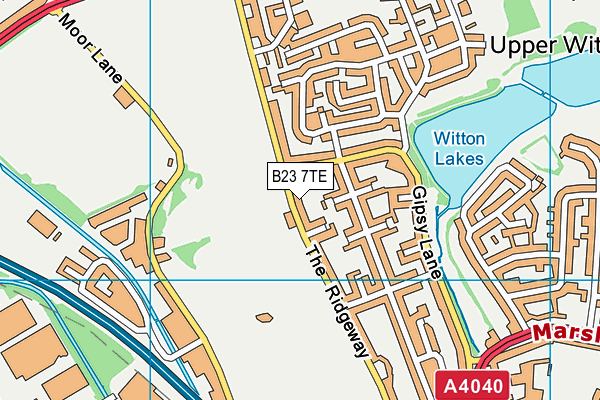 B23 7TE map - OS VectorMap District (Ordnance Survey)