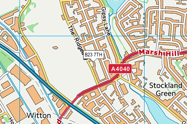 B23 7TH map - OS VectorMap District (Ordnance Survey)