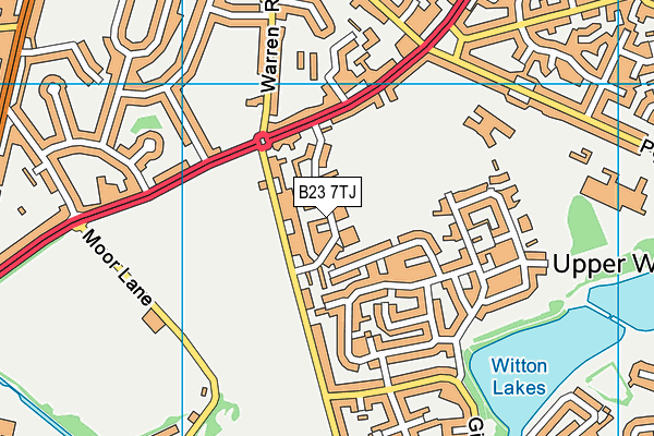 B23 7TJ map - OS VectorMap District (Ordnance Survey)