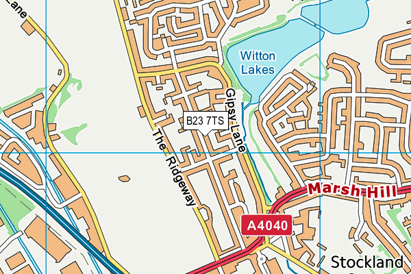 B23 7TS map - OS VectorMap District (Ordnance Survey)