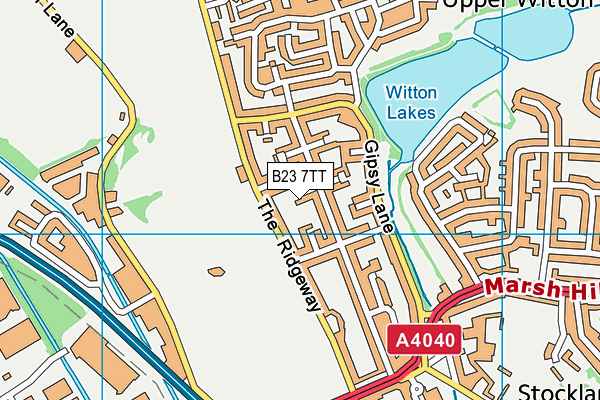 B23 7TT map - OS VectorMap District (Ordnance Survey)