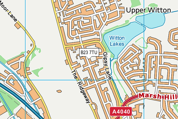 B23 7TU map - OS VectorMap District (Ordnance Survey)