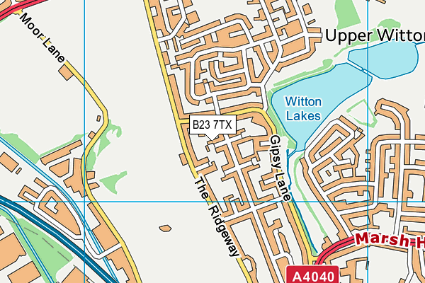 B23 7TX map - OS VectorMap District (Ordnance Survey)