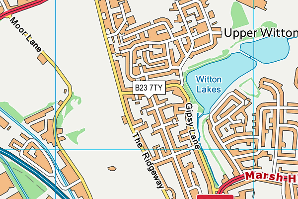 B23 7TY map - OS VectorMap District (Ordnance Survey)