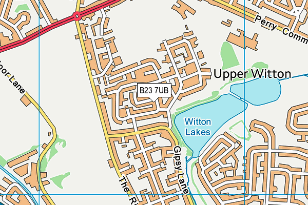 B23 7UB map - OS VectorMap District (Ordnance Survey)