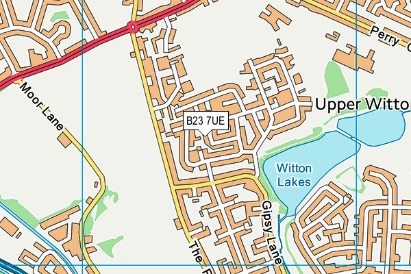 B23 7UE map - OS VectorMap District (Ordnance Survey)
