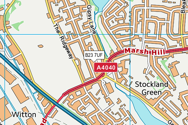 B23 7UF map - OS VectorMap District (Ordnance Survey)