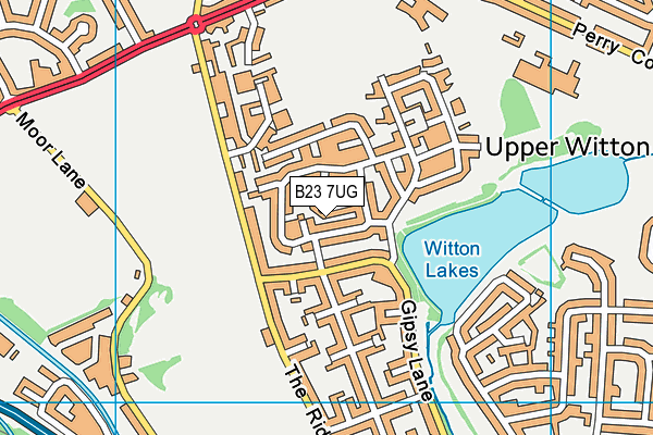 B23 7UG map - OS VectorMap District (Ordnance Survey)