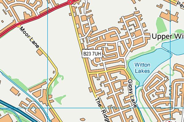 B23 7UH map - OS VectorMap District (Ordnance Survey)