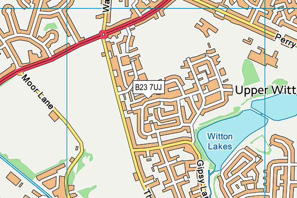 B23 7UJ map - OS VectorMap District (Ordnance Survey)