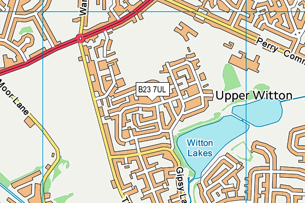 B23 7UL map - OS VectorMap District (Ordnance Survey)