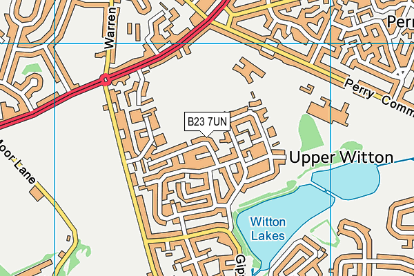 B23 7UN map - OS VectorMap District (Ordnance Survey)