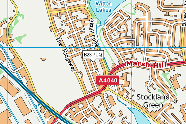 B23 7UQ map - OS VectorMap District (Ordnance Survey)