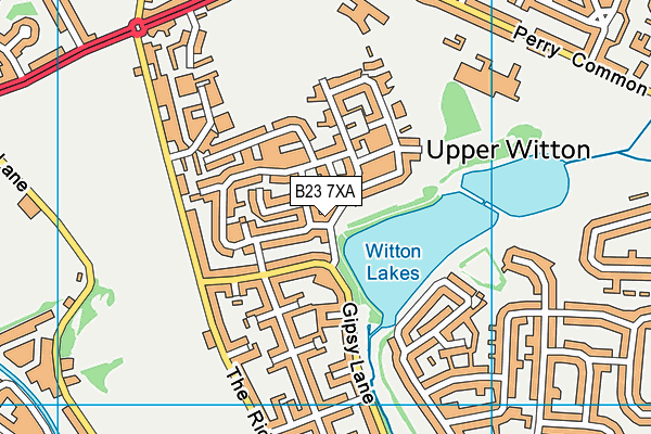 B23 7XA map - OS VectorMap District (Ordnance Survey)