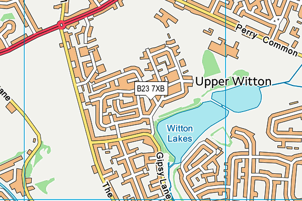 B23 7XB map - OS VectorMap District (Ordnance Survey)