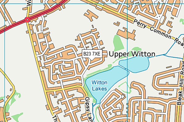 B23 7XE map - OS VectorMap District (Ordnance Survey)