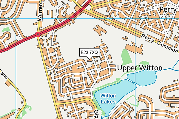 B23 7XQ map - OS VectorMap District (Ordnance Survey)