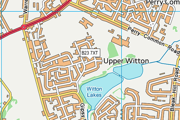 B23 7XT map - OS VectorMap District (Ordnance Survey)