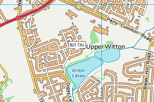 B23 7XU map - OS VectorMap District (Ordnance Survey)
