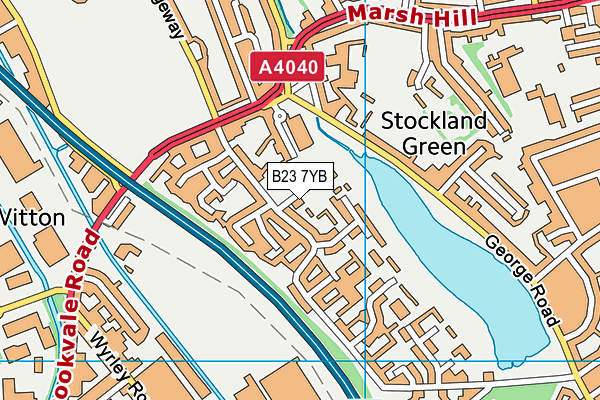 Brookvale Primary School map (B23 7YB) - OS VectorMap District (Ordnance Survey)
