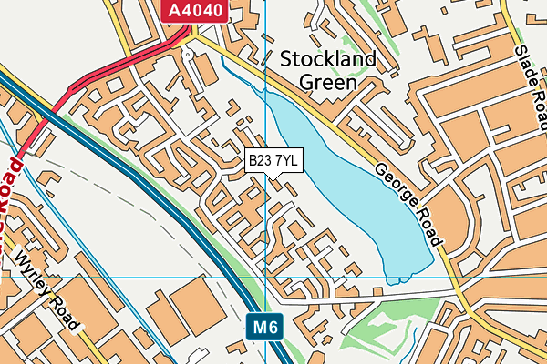 B23 7YL map - OS VectorMap District (Ordnance Survey)