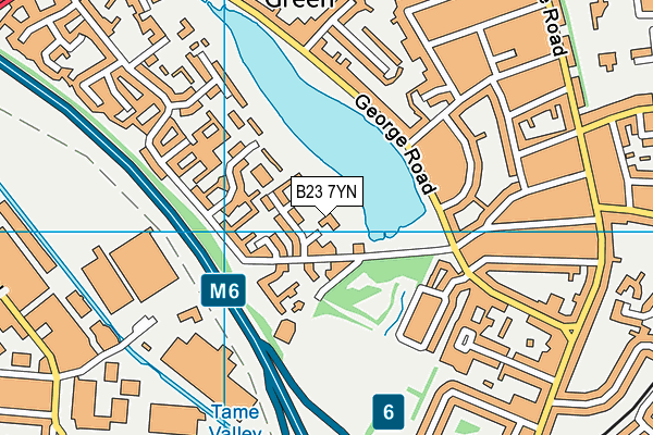 B23 7YN map - OS VectorMap District (Ordnance Survey)