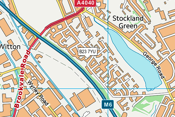 B23 7YU map - OS VectorMap District (Ordnance Survey)