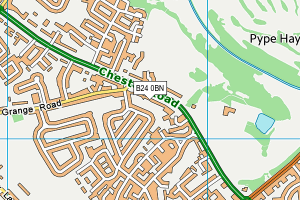 B24 0BN map - OS VectorMap District (Ordnance Survey)