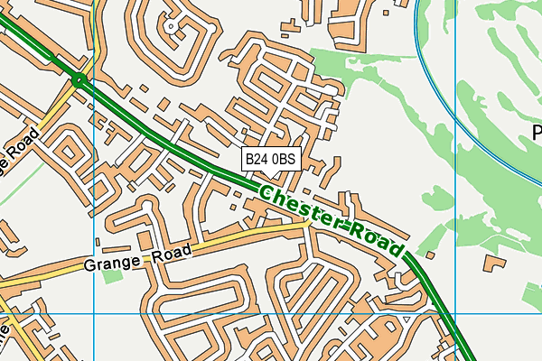 B24 0BS map - OS VectorMap District (Ordnance Survey)