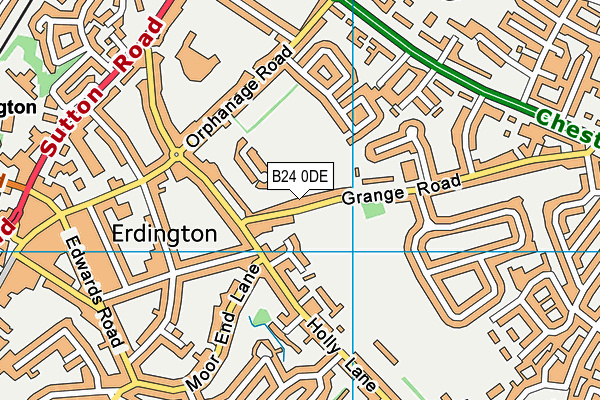 B24 0DE map - OS VectorMap District (Ordnance Survey)