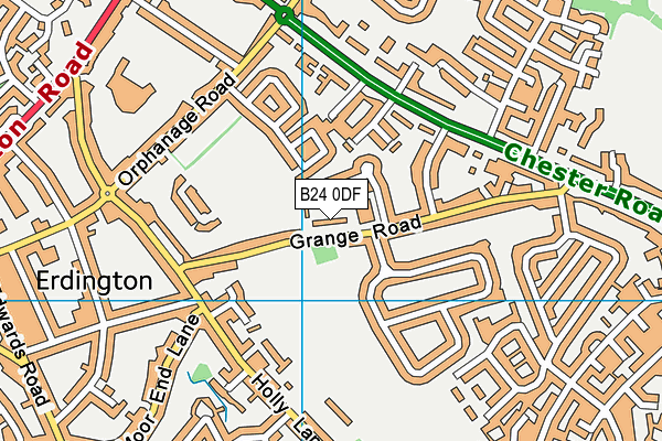 B24 0DF map - OS VectorMap District (Ordnance Survey)