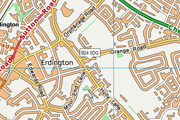 B24 0DG map - OS VectorMap District (Ordnance Survey)