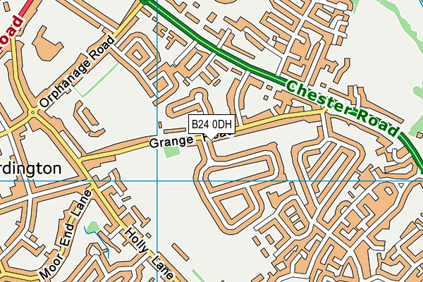 B24 0DH map - OS VectorMap District (Ordnance Survey)